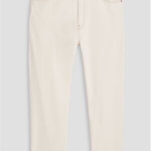 Re/Done Women's Cream High Rise Jeans